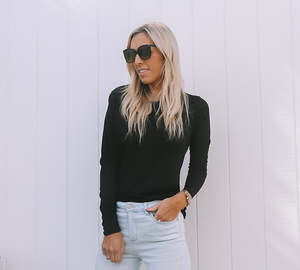 Original Basic Black Tee - Long Sleeve