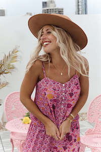 ADELINE SPLICED CAMI | RASPBERRY