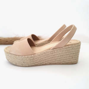Black Friday 1: MIDI ESPADRILLE WEDGE NUDE - LAST PAIRS SIZE 42