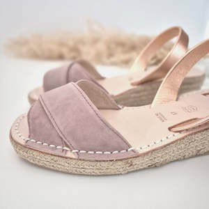 Size 36: MINI ESPADRILLE PEEP TOE MOCHA - LAST PAIRS