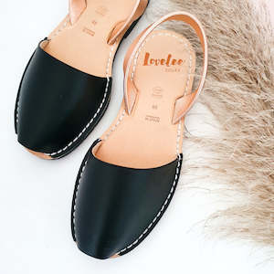 Size 39: BLACK & ROSE GOLD - SOFT SOLE AVARCA - WIDER FIT