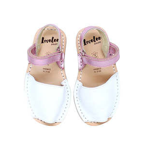 LIL' LOVELEE WHITE & METALLIC PINK - LAST PAIR 25