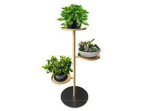 Frontpage: Marble base Plant Stand-Black
