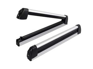 Bike Rack: Snowboard Ski Top Roof Rack Carrier-Silver
