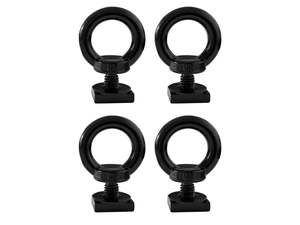 4 x 304 Stainless Steel Roof Rack M8 Eye Bolt-Black