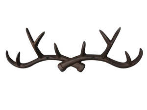 Cast Iron: Cast Iron Deer Antlers Coat Rack Key Holder