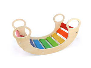 Kids: Wooden Rainbow Rocker Board