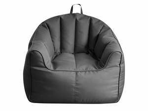 Indoor Outdoor Bean Bag: 1200D Oxford Outdoor Shell Waterproof Bean Bag Cover - Dark grey