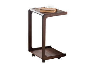Small Fruniture: Solid Wood C Shaped End Table / Side Table / Bedside table