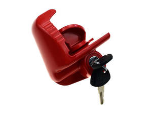 Universal Trailer Hitch Coupler Lock - Red