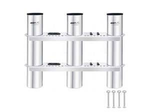 Clearance: Stainless Steel Triple Fishing Rod Holder