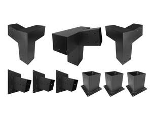 Pergola Kit: 15°Slanted Wall Mount Pergola Bracket Kit