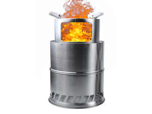 Portable Stainless Steel Camping Wood Stove-Large