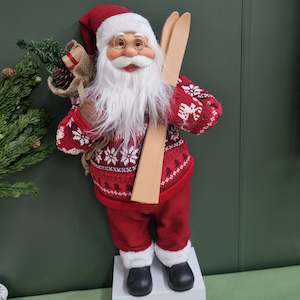Christmas: Santa with Red Fairisle Jumper