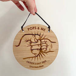 Gifts: Dad and Me Pow Father's Day Plaque