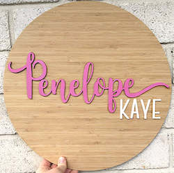 Decor: Bamboo Name Rounds