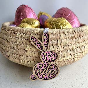 Easter 2020: Personalised Crouching Bunny Basket Tag