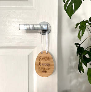 Stop Here Simple Door Hanger