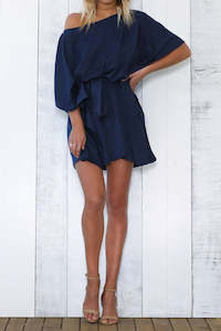 Sundays The Label: Sateen Dress in Navy