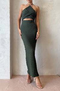 Midi: Esma Dress in Forest