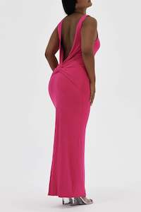 Semi Formal: Agatha Dress in Neon Pink