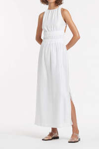 Hens: Franc Cross Back Gown in White
