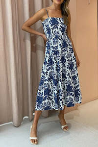 Bump Friendly: Diana Shirred Tiered Midi Dress