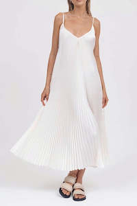 Bump Friendly: Biscous Strappy Gown in White