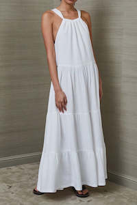 Bump Friendly: Marlowe Midi Dress in Ivory