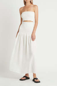 Bump Friendly: Madelyn Strapless Dress in Ivory