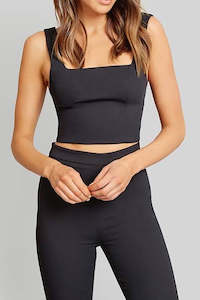 Valentine Crop in Black