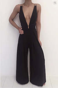 Jumpsuits Playsuits: Khloe Jumpsuit in Black