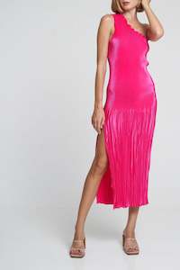 One Shoulder: Soiree Gigi Gown in Punch