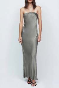 Strapless: Moon Dance Dress in Dark Olive