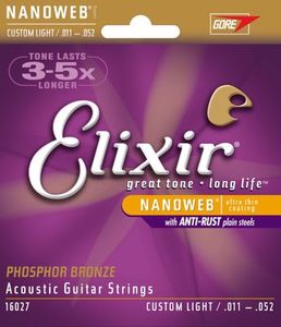Products: Elixir Nanoweb Phosphor Bronze Acoustic Guitar Strings