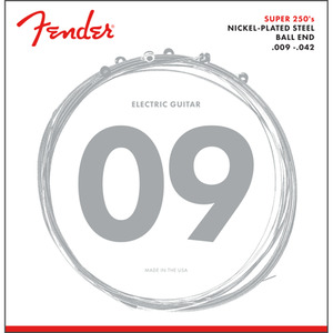 Fender Super 250 Nickel Plated Electric Guitar String Set