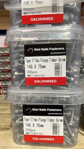 Hex head HWF T17 Screw 250pcs Ruspert 14gx75mm