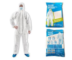 Hand Tools: Total Safe Disposable Microporous Coverall White