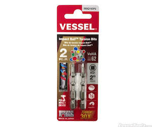 Drill Bits: Impact Ball Torsion Bit SQ1 50mm 2PC Carded IBSQ150P2