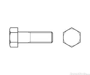 Hex Hd Bolt Stainless T316 DIN931 (Bulk)