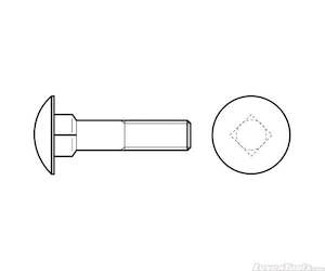 Coach Bolt: Cup Hd Bolt Stainless T316 DIN603