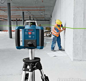 Lasers: Bosch GRL300HVG Self-Leveling Green Rotary Laser with Layout Beam GRL300HVG