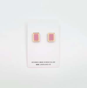 Studs: Chrissy Stud Dusky-pink-Gold