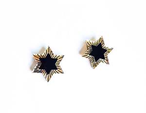 ZIGGY  STUD - BLACK-GOLD