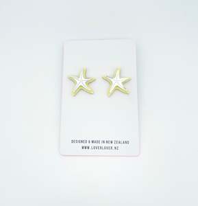 STARFISH STUD - Lemon-silver