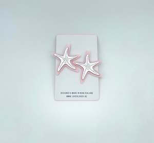STARFISH STUD LARGE Milkshake-silver