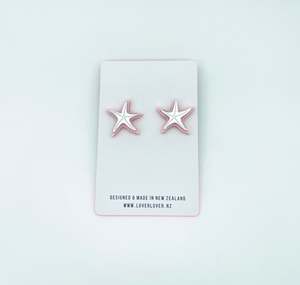 Statement Earrings: STARFISH STUD - milkshake-silver