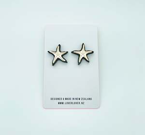 STARFISH STUD - Black-Gold