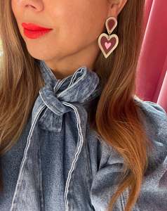 Freina Single Drop Burgundy-pink-Gold