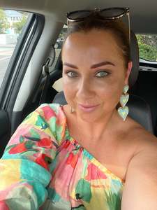 Statement Earrings: Freina Double drop - Seafoam-Lemon